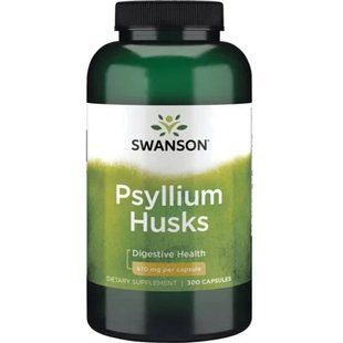 Swanson Psyllium Husks (шелуха подорожника) 610 мг, 300 капсул (Свансон) &ndash; поддержка пищеварения 2496370793 фото