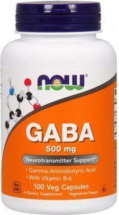 Нау Фудс Аминокислота Now Foods GABA (Гамма-Аминомасляная Кислота) 500 мг 100 гелевых капсул 263704306 фото