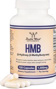 Double Wood Supplements HMB 1000 мг, 120 капсул - засіб для м&rsquo;язів, сили та витривалості. 2761090215 фото
