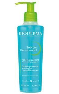 Очищающий гель для умывания Биодерма Bioderma Sebium Gel Moussant Purifying and Foaming Gel 200мл 1693946400 фото