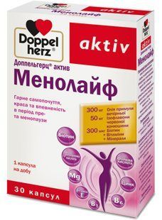 Doppelherz Доппельгерц актив Менолайф для полегшення симптомів менопаузи No30 1508003583 фото