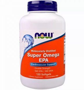 Супер Омега двойная сила Now Foods Super Omega EPA, 360 EPA/240 DHA 120 капсул 1761063687 фото
