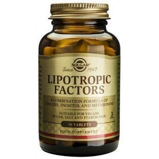 Біологічно Активні Добавки Солгар Ліпотропних фактор 50 таблеток Solgar Lipotropic Factors (5324898) 184025759 фото