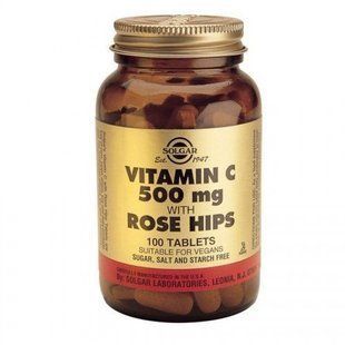 Вітаміни Солгар Вітамін С 500 мг з шипшиною 100 таблеток Solgar Vitamin C (5324871) 141544628 фото