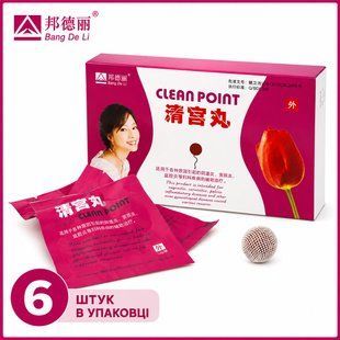 Clean Point 6 шт Клін Пойнт якісні вагінальні тампони для гінекологічного догляду (дійсний до 04.07.2028) 3160387938 фото