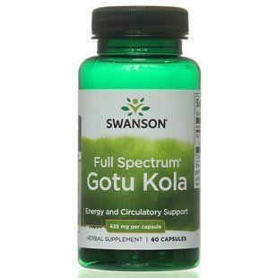 Растительный экстракт Свансон Готу Кола для сердца Gotu Kola Swanson Premium 435 мг 60 капсул 1400419450 фото