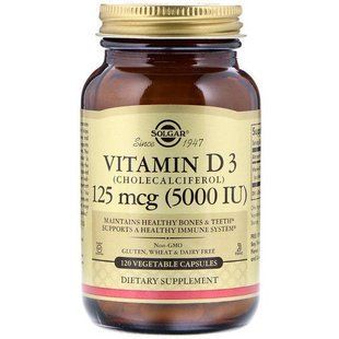 Вітаміни Солгар Вітамін Д3 США 125мкг 5000 МО 120 капсул Solgar Vitamin D3 USA 184026109 фото