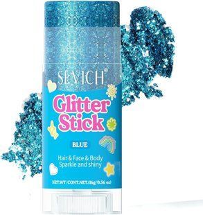 SEVICH glitter stick 15 г Севіч Глітер Стік блиск для обличчя волосся та тіла водостійкий блакитний 3173957651 фото