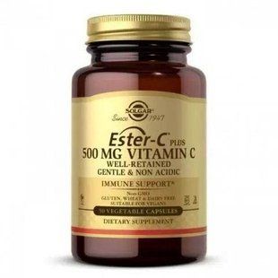 Добавка харчова вітаміни в капсулах Solgar Ester-C Plus 500 mg Vitamin C, 50 шт 1657532174 фото