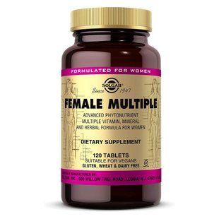 Solgar Female Multiple, 120 таблеток Солгар Фимейл Мультипл - мультивитамины для женского здоровья. 227538331 фото
