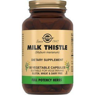 Біологічно активні добавки Solgar Розторопша плямиста 50 капсул Solgar Milk Thistle (5324916) 219028687 фото