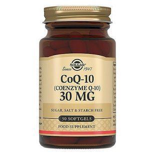 Solgar Coenzyme Q-10 Амінокислота Коензим Q-10 Солгар 30 мг, 30 капсул (5324888) 141544565 фото