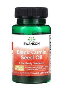 Олія з насіння чорного кмину Swanson Black Cumin Seed Oil 500мг, 60 капсул 2066841139 фото