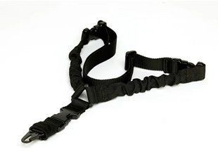 Качественный тактический одноточечный ремень для автомата черный Single Point Bungee Sling 1853382827 фото
