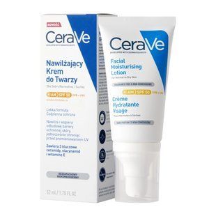 Крем для лица CERAVE SPF50, 52 мл, Сераве - для нормальной и сухой кожи. 2660022593 фото