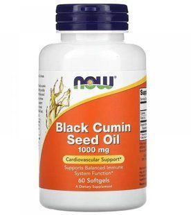 Олія насіння чорного кмину Now Foods Black Cumin Seed Oil 1000 mg 60 капсул 1761206751 фото
