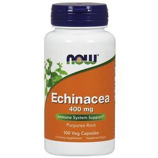Рослинний екстракт Нау Фудс Ехінацея Now Foods Echinacea 400 мг для зміцнення імунітету 100 капсул 184026207 фото