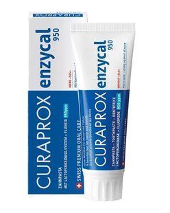 Curaprox ENZYCAL 950, 75 мл - швейцарська зубна паста з низькою абразивністю, ніжна для емалі. 2527026830 фото