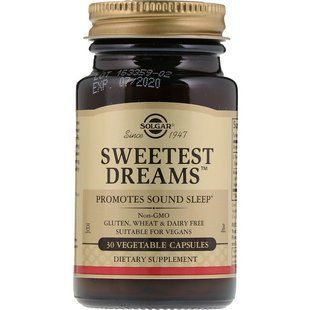Биологически Активные Добавки Солгар Сладкие сны 30 капсул Solgar Sweetest Dreams (5512720) 184025710 фото