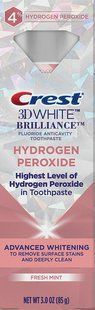 Новинка! Зубная паста Crest 3D White Brilliance USA hydrogen peroxide 85 грамм Крест 3Д Вайт Бриллианс США 235757605 фото