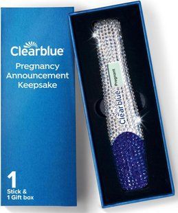 Clearblue Bedazzled з написом Pregnant, 1 шт, Клеарблю - сувенір для оголошення вагітності в інстаграм, тік-ток та ін. 2876406415 фото