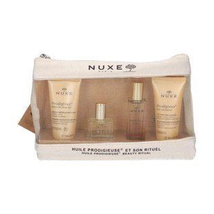 Nuxe Prodigieux Travel Kit, 105 мл, Нюкс &mdash; гель для душу 30 мл + суха олія 30 мл + парф. вода 15 мл + скраб 30 мл + косметичка. 2781799272 фото