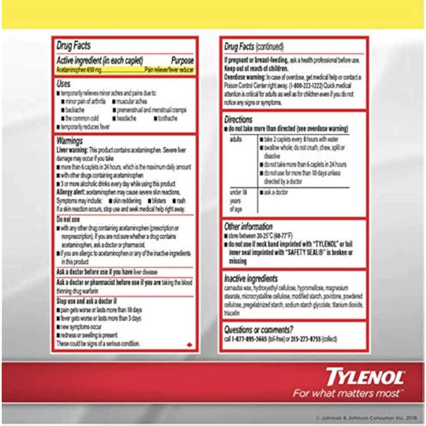 Tylenol 8 hr Arthritis Pain&nbsp;650 мг 290 капсул&nbsp;Тайленол&nbsp;ацетамінофен&nbsp;для полегшення болю при артриті Tylenol 8 hr  фото