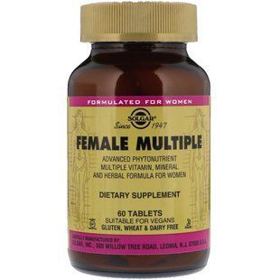 Solgar Female Multiple Комплекс вітамінів для жінок Солгар, 60 таблеток (5324890) 141544446 фото