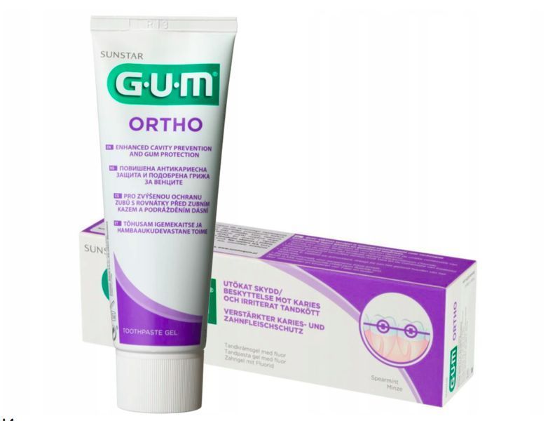 Sunstar (Санстар) GUM Ortho Orthodontic, 75 мл - зубна паста для ортодонтичних брекетів. 2553822883 фото