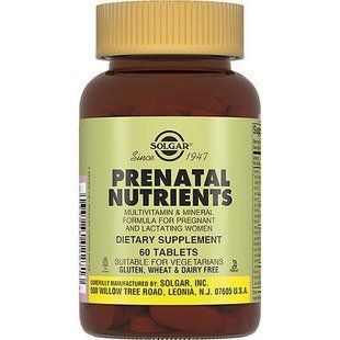 Вітаміни Солгар Пренатабс 60 таблеток Solgar Prenatal Nutrients (5324918) 184026228 фото