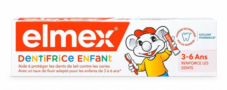 Elmex kids 50 мл Елмекс Кідс дитяча зубна паста для захисту молочних зубів від карієсу від 3 до 6 років 3215038787 фото