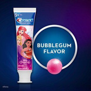 Детская зубная паста Crest Kids Toothpaste Disney Princess Bubblegum Flavor Принцессы 119 г, вкус жвачки 251189736 фото