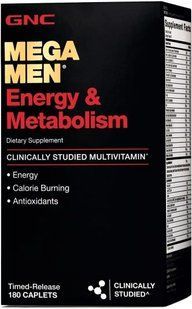 Мультивітаміни для чоловіків GNC Mega Men (Мега мен) Energy & Metabolism | 180 таблеток 2621699461 фото