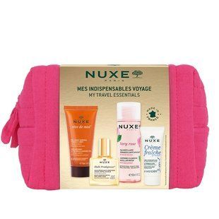 Набор NUXE My Travel Essentials, 30/50/15/30 мл, Нюкс - гель, масло, мицеллярная вода, крем + косметичка. 2770641075 фото