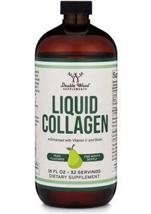 Double Wood (Дабл Вуд) Collagen Liquid, 480 мл - жидкий коллаген со вкусом груши с биотином и витамином С. 2593217160 фото