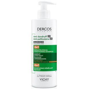 Vichy Dercos DS 2 в 1 390 мл Віші Деркос ДС шампунь проти лупи для волосся та шкіри голови 3122238778 фото