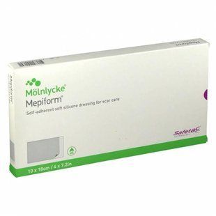 Мепиформ Molnlycke Mepiform 10x18 см для лечения гипертрофических и келоидных рубцов 5 шт/уп 1655401468 фото