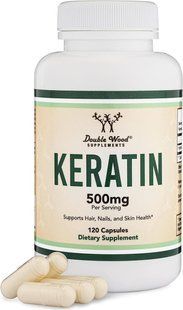 Double Wood Keratin, 500 мг, 120 капсул, Кератин - витамины для волос, кожи и ногтей. 2762716259 фото