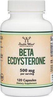 Double Wood Beta Ecdysterone 500 мг, 120 капсул, Бета-екдистерон &ndash; засіб для м&rsquo;язів та чоловічого здоров&rsquo;я. 2761081770 фото