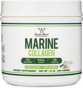 Double Wood Marine Collagen Powder, 456 г, Дабл Вуд Морской Коллаген &mdash; порошок для кожи, суставов и ногтей. 2913167455 фото