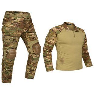 Тактичний костюм G3 Multicam Штурмова бойова форма сорочка з довгим рукавом та штани з наколінниками Мультикам,4XL 1929171760 фото