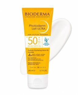 Bioderma Photoderm Lait Ultra SPF50+ 100 мл Біодерма Фотодерм Лайт Ультра сонцезахисне молочко для обличчя та тіла без аромату 3122289076 фото
