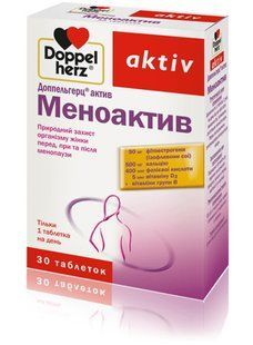 Мінерали Doppelherz Доппельгерц актив Меноактив для полегшення симптомів менопаузи No30 1503744747 фото
