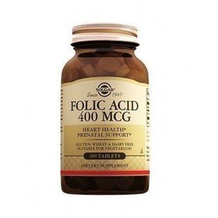 Вітаміни Solgar Фолієва кислота 400мкг 100 таблеток Folic Acid (5324928) 219028603 фото