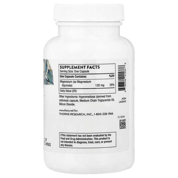 Thorne Magnesium Glycinate 90 capsules THR-01533 фото