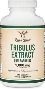 Double Wood Tribulus extract, 95% saponins, 1000 мг, 210 капсул, трібулус - засіб для енергії та витривалості 2760732845 фото