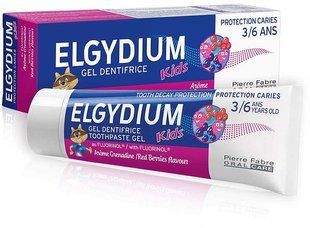 Elgydium Kids 50 мл, Эльгидиум Кидс - зубная паста-гель с флуоринолом для детей 2&ndash;6 лет, вкус красных ягод. 2791641179 фото
