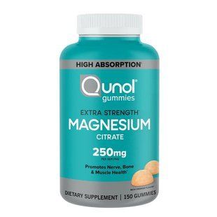 Qunol Magnesium К'юнол &ndash; жувальні цукерки з цитратом магнію 250 мг, 150 шт, апельсиновий смак. 2651647427 фото