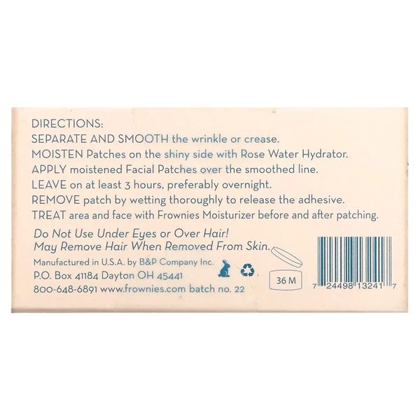 Frownies (Фрауніс) facial patches, 144 шт - патчі для обличчя (лоб і очі), пластир для розгладження зморшок. 2568429285 фото