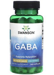 Гамма-аміномасляна кислота, Swanson GABA 500 мг, 100 капсул 2066851314 фото